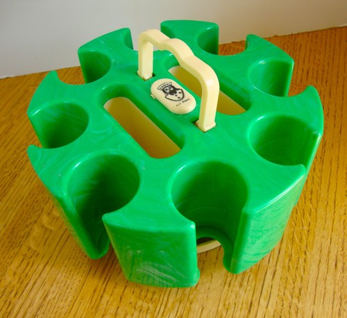 Vintage Green Marbled Poker Chips & Cards Caddy Carousel