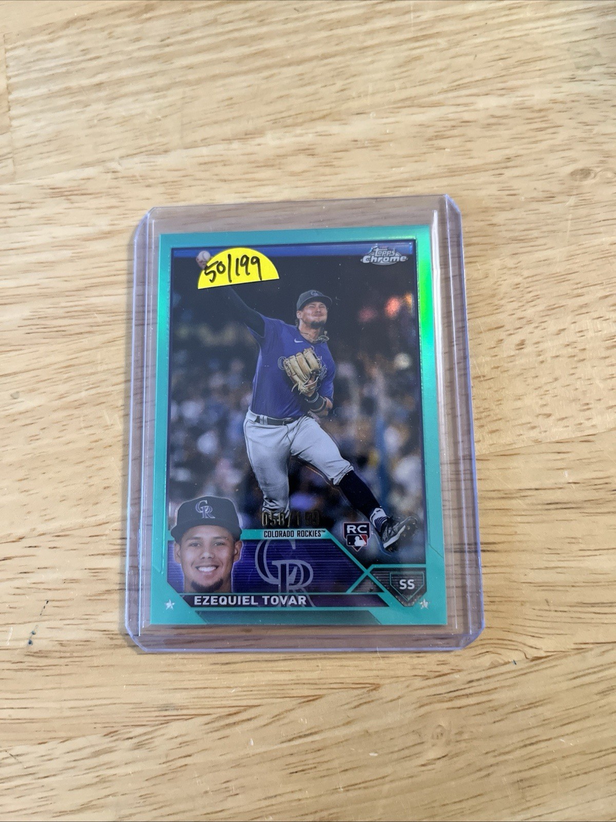 2023 Topps Chrome - Ezequiel Tovar #106 Aqua Refractor /199 (RC)