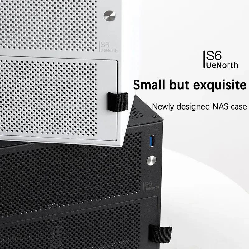 UE-S6 six-slot NAS chassis itx motherboard DIY desktop storage server small case - Image 2 of 4