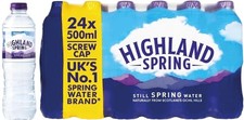 Highland Spring Still Natural Pure Scottish Bulk Water Bottle Pack of 24 x 500ml