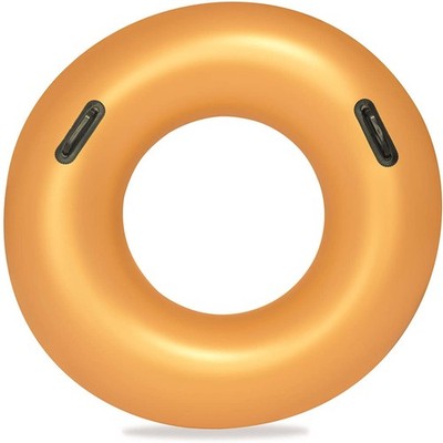 Gold Swim Ring 91cm zum Aufblasen, geeignet für Swimmingpool und Meer