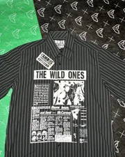 Famous Stars And Straps The Wild Ones Dress Shirt NWT XL Travis Barker Blink 182
