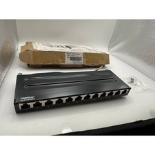 TRENDnet TCP12C6AS Cat 6a Shielded Patch Panel 12 Port Network Ethernet Rack
