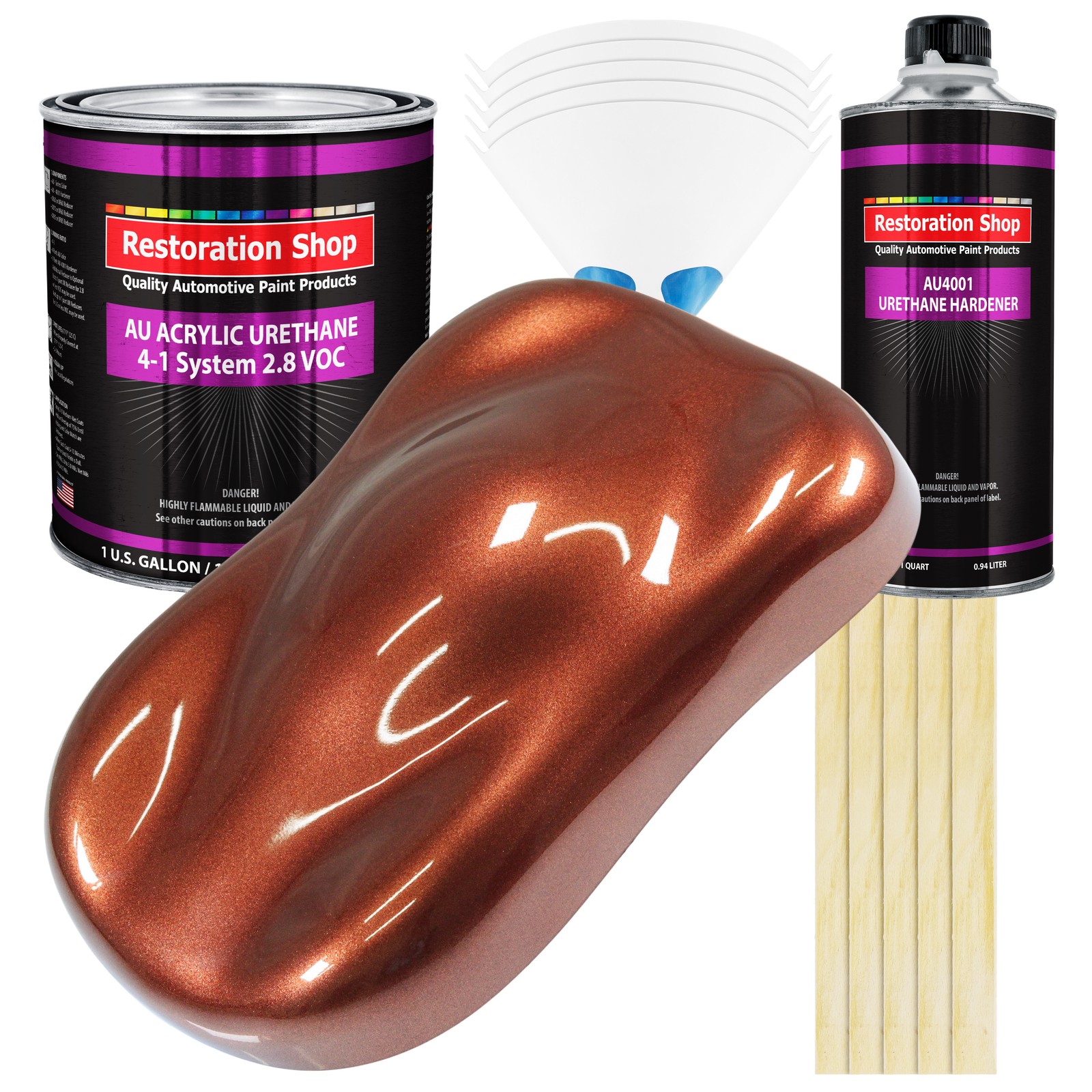 Restoration Shop Earth Brown Firemist Acrylic Urethane Gallon Kit Auto Paint