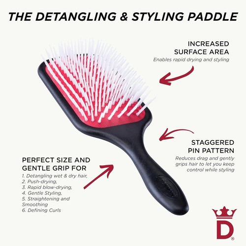 Lightweight Oblong Paddle Brush for Quick Detangling - Multiple Colors Available - Picture 7 of 8