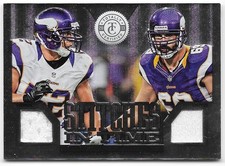 2013 Totally Certified Chad Greenway Jared Allen /299 Game Worn Dual Jersey #43