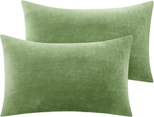 Flannel Pillow Cases Queen Size Set of 2, Super Soft Fleece Pillowcases with Zip