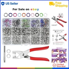 Metal Snap Buttons Set 200 Pieces for Sewing Craft DIY Multi-Color Lightweight