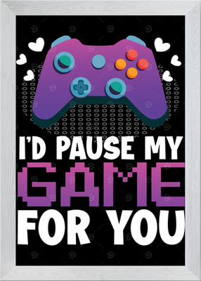 Id Pause My Game For You Gerahmtes Wandbild Poster Leinwanddruck Bild
