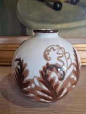 Superbe Petit Vase Boule En Porcelaine Limoges Camille Tharaud Art Deco