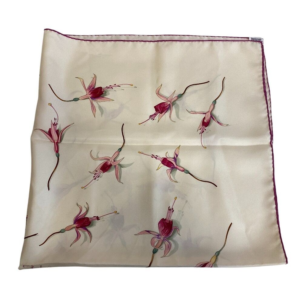 HERMES Fleurs De Fuchsia Carre 90 100% Silk Scarf | eBay