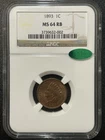 1893 1C NGC MS64RB CAC Indian Head Cent - Red-brown, CAC Approved