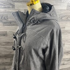 CABELA'S Full Zip Up Gray Hooded Fleece Jacket Women's Size L