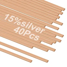 40pcs Brazing Rods Welding Rods Bcup-5 15% Silver Solder Welding Sticks9