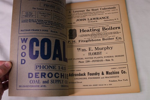 1932 OGDENSBURG NY TELEPHONE BOOK DIRECTORY GENEALOGY RESEARCH REFERENCE - Picture 2 of 7