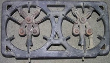 Cast-Iron 2-Burner Propane / Natural Gas Camping & Canning Stove 19½” x 10” x 5”