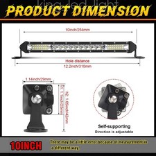 8 14 22 32 42 52 Led Light Bar Spot Flood Combo Fog Driving Truck Offroad Suv