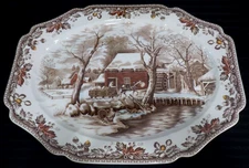 Johnson Bros Brothers COUNTRY LIFE 20"x16" Turkey Serving OVAL PLATTER *HTF*NWOB