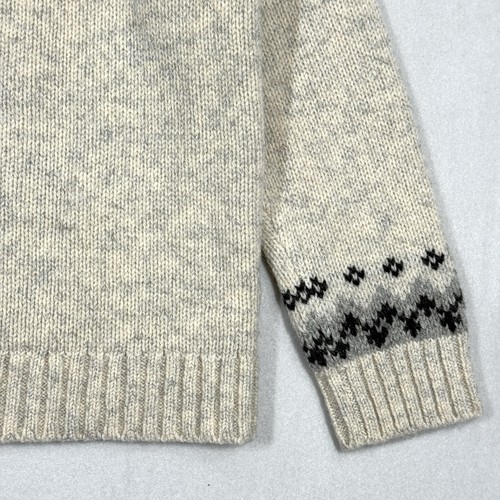 LL Bean Sweater Womens Large Classic Ragg Wool Fair Isle Crewneck Lambswool Cozy - Picture 10 of 12