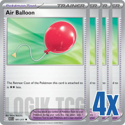 4x Air Balloon 181/217 x4 - Ascended Heroes - Pokemon TCG - Playset