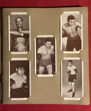 1938 CHURCHMAN-BOXING PERSONALITIES-JOHNSON-LOUIS-F/50 CARD SET IN ALBUM-VG+EX+