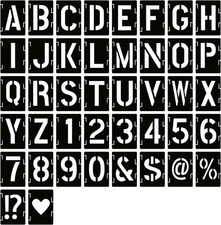 6 Inch Letter Stencils Symbol Numbers Craft Stencils, 42 Pcs Reusable Alphabet T