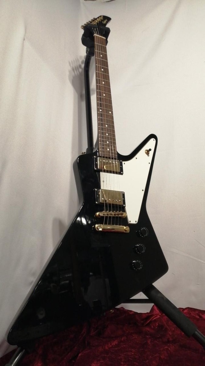 Epiphone Explorer エレキベース ブラック Epiphone LTD Edition Korina Explorer Bass - Ebony | Sweetwater