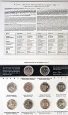 2011 US Mint America the Beautiful Uncirculated 10 Coin Quarter Set in OGP
