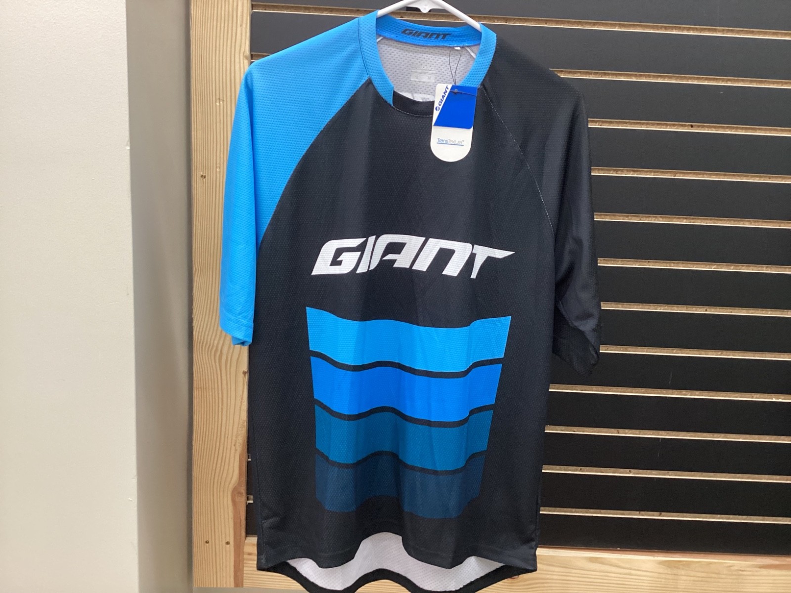 Giant Brand Transfer MTB Jersey, Mens Size Small, Blue/Black