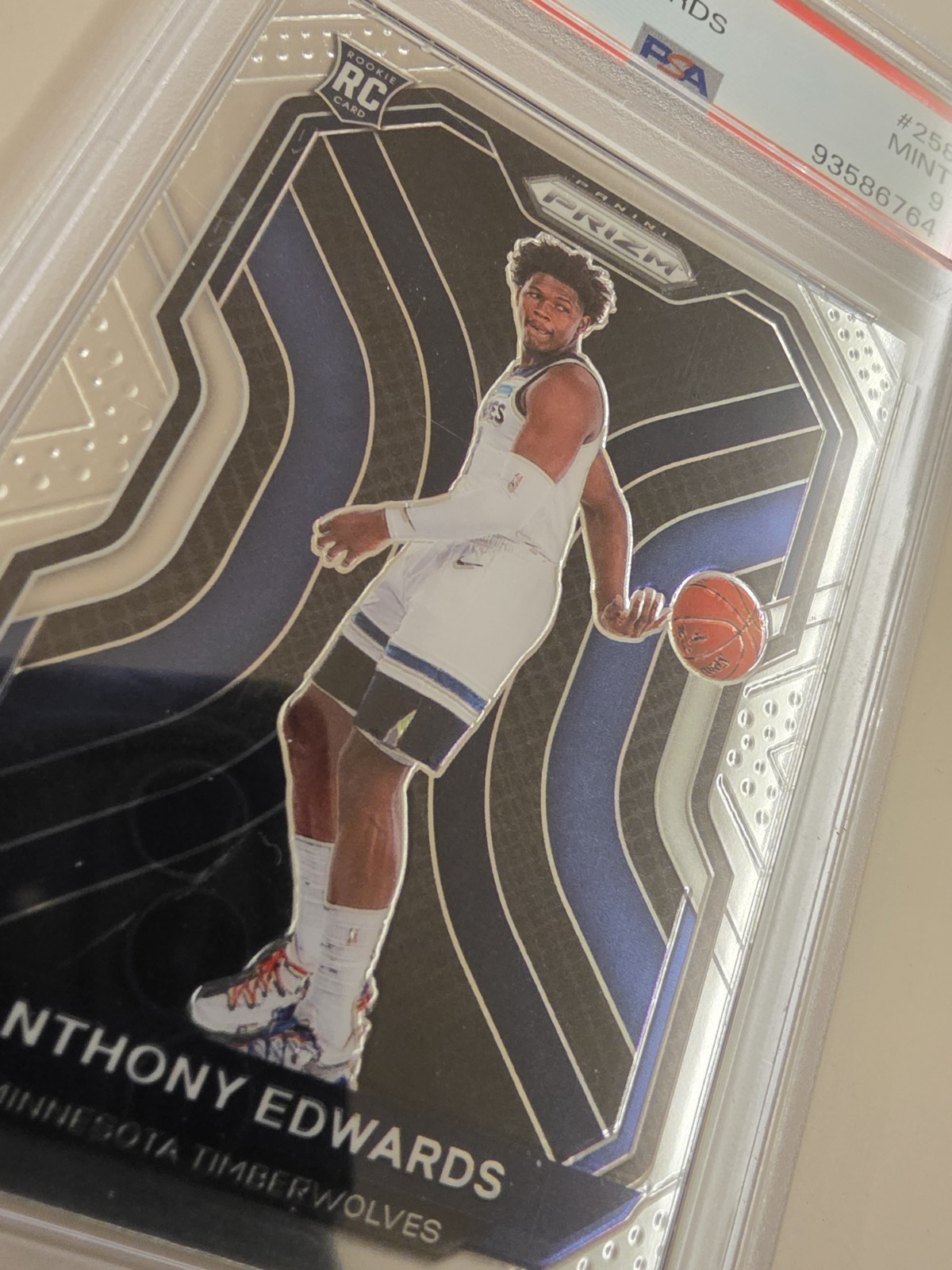 2020 Panini Prizm Anthony Edwards RC PSA 9 🐜Man 📈 Timberwolves  view 2