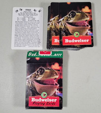 Budweiser Bull Frog Playing Cards 1996 Promo Deck - With Card Box As Shown