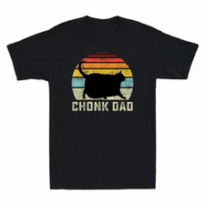 Chonk Cat Dad Shirt – Funny Retro Meme for Cat Lovers Vintage T-Shirt