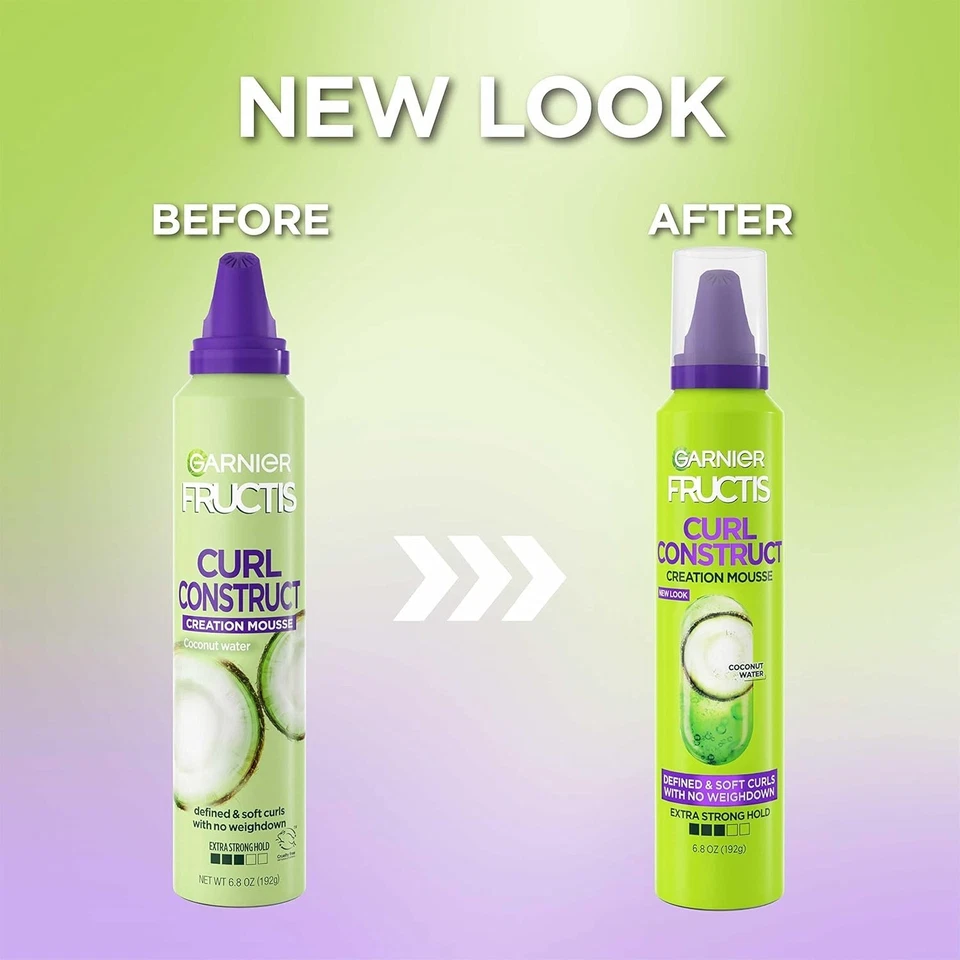 Mousse Creación Curl Construct Estilo Fructis, 6,8 OZ (Paquete de 1), Libre de Crueldad Foto 4 de 4