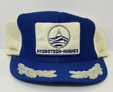 Rare HYDROTECH HUGHES advertising Hat - Scrambled Egg - Undersea Drilling - USA