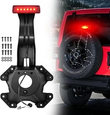 Jeep Wrangler JK Spare Tire Holder with Brake Light Wiring Harness - Red Lens
