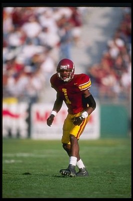 Defensive back Daylon McCutcheon USC Trojans stands directly acros- Old Photo 1