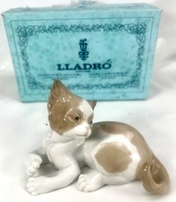 Lladro Surprised Cat Porcelain #5114 - Gloss Finish  READ  !!