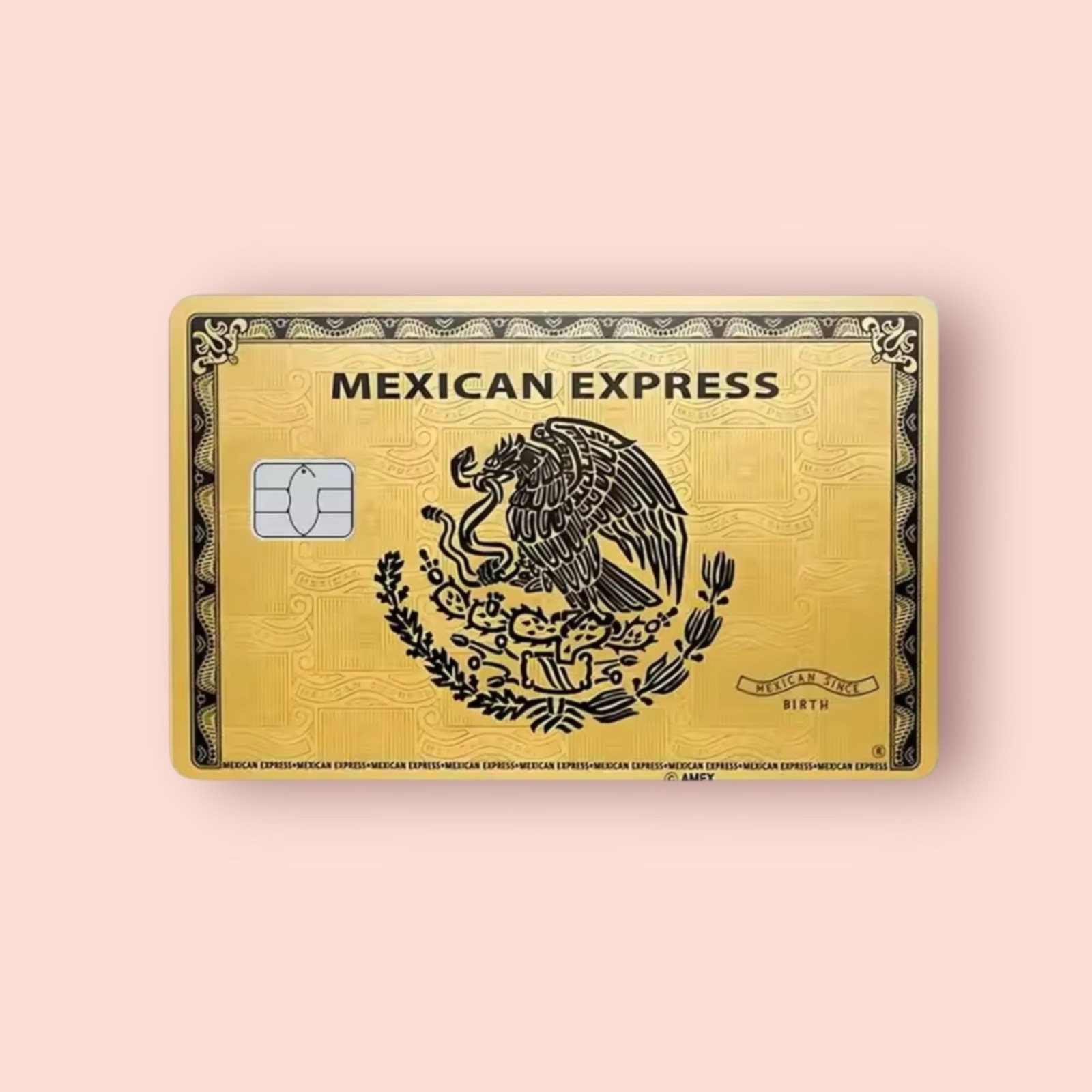 Mexican Express Gold Card Credit Card Sticker Debit Skin Decal Cover Art 2