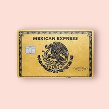 Mexican Express Gold Card Credit Card Sticker Debit Skin Decal Cover Art 2