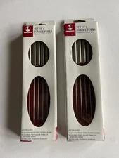 2 Lot Roshco Fondue Forks 6pc Sets 18/10 Stainless Steel Colored Handles NOS