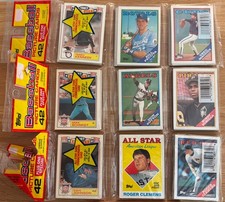 (3) 1988 TOPPS Baseball Rack Packs Sealed Mike Schmidt Roger Clemens Greg Maddux