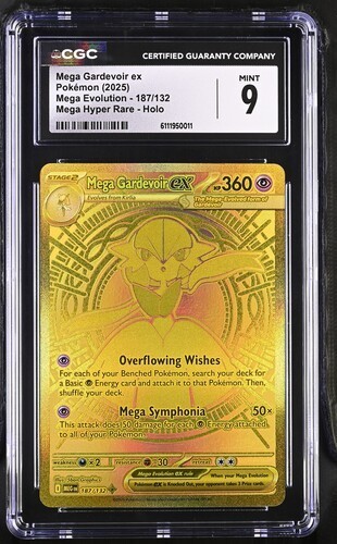 Mega Gardevoir ex 187/132 Mega Hyper Rare - Pokémon Mega Evolution CGC 9 Mint