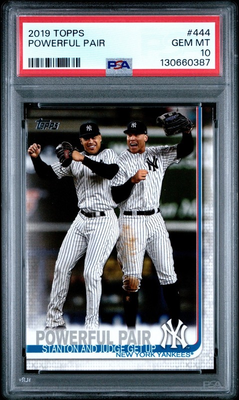 AARON JUDGE GIANCARLO STANTON  2019 Topps #444 PSA 10 +COUPONS +FREE SHIPPING!