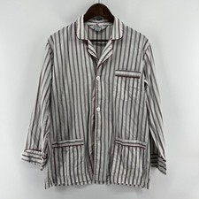 VTG Christian Dior Monsieur Pajama Top Men Medium Lounge Shirt Preppy 90s Y2K