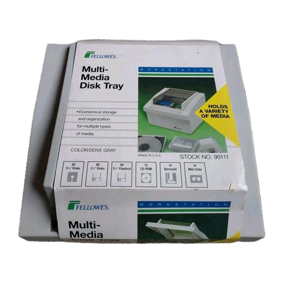 Zip Tower Fellowes - Rangement Pour 12 Disquettes Zip + Lecteur - Neuf