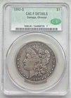 1892-S Morgan Silver Dollar $1 Coin CAC Graded F Details- KEY DATE COIN!!