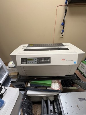 Oki Pacemark 4410 Workgroup Dot Matrix Printer Used