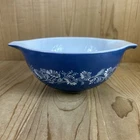 PYREX Blue Colonial Mist Cinderella Mixing Bowl 442 1.5 Qt Vintage 1983