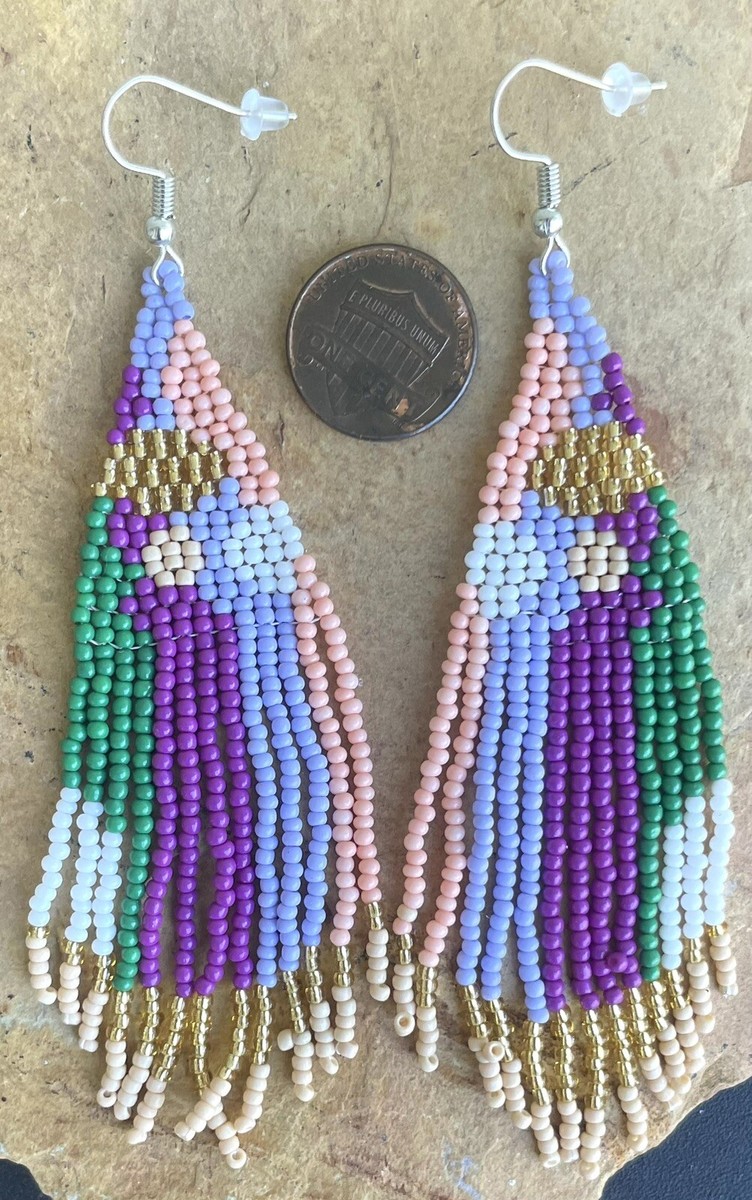 Boho Native American Style Colorful Seed Bead Beaded