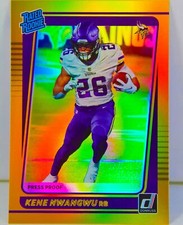 Kene Nwangwu RC 2021 Donruss NFL Gold Holo Press Proof Rated Rookie Card #285